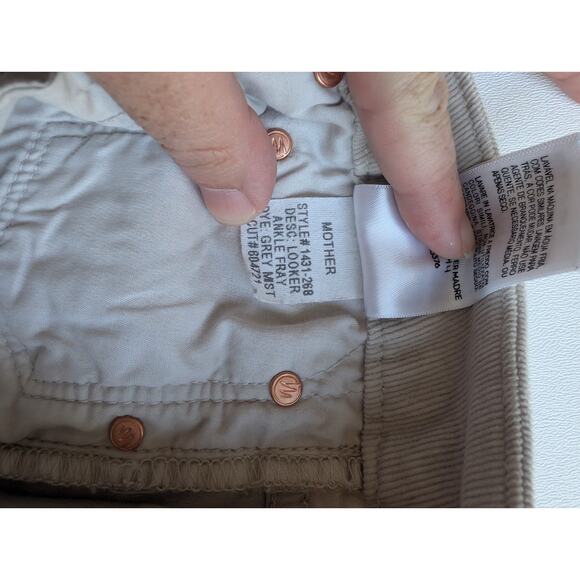 MOTHER Women's Straight Leg Jeans in Cream - Picture 10 of 15